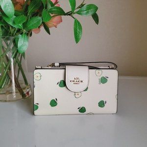 Coach Cream and Green Wallet